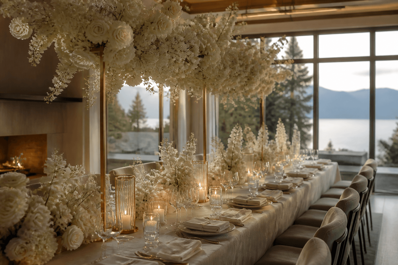 A private residence transformed with flowers